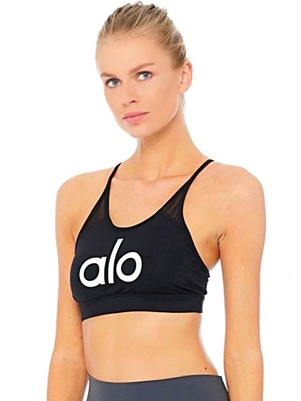 ALO Yoga STARLET Sports Bra with White Logo